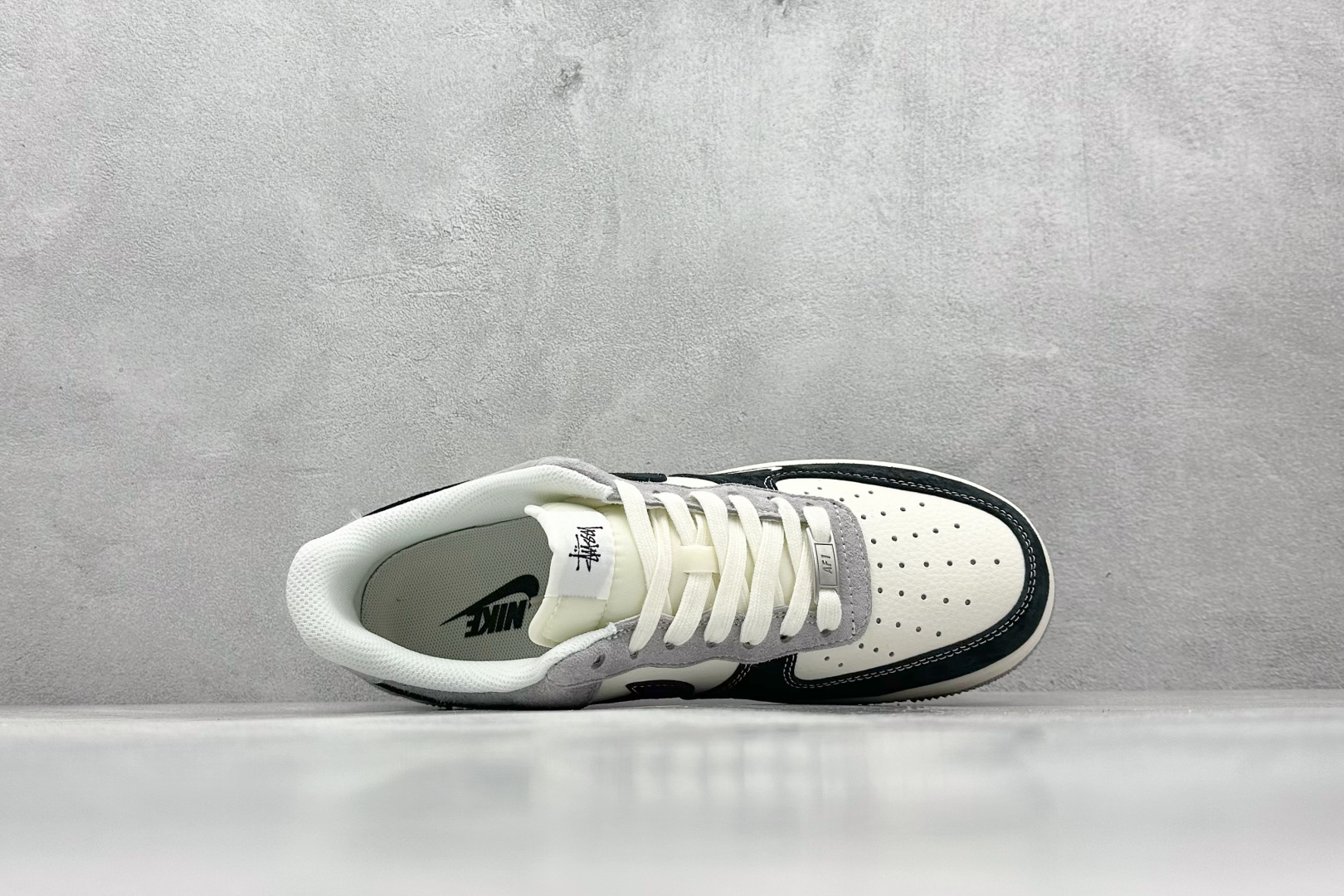 XC版 Nk Air Force 1'07 Low 斯图西联名 黑灰猪八拼接 空军一号 低帮休闲板鞋 XZ6188-363