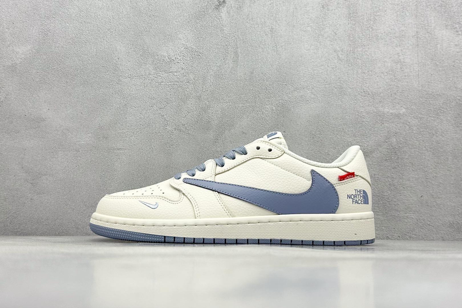 XC版 Travis Scott x Nike Air Jordan 1 Low x The North Face x Supreme Air Jordan 1 Low 反转米蓝小钩倒钩 DIY1688-007