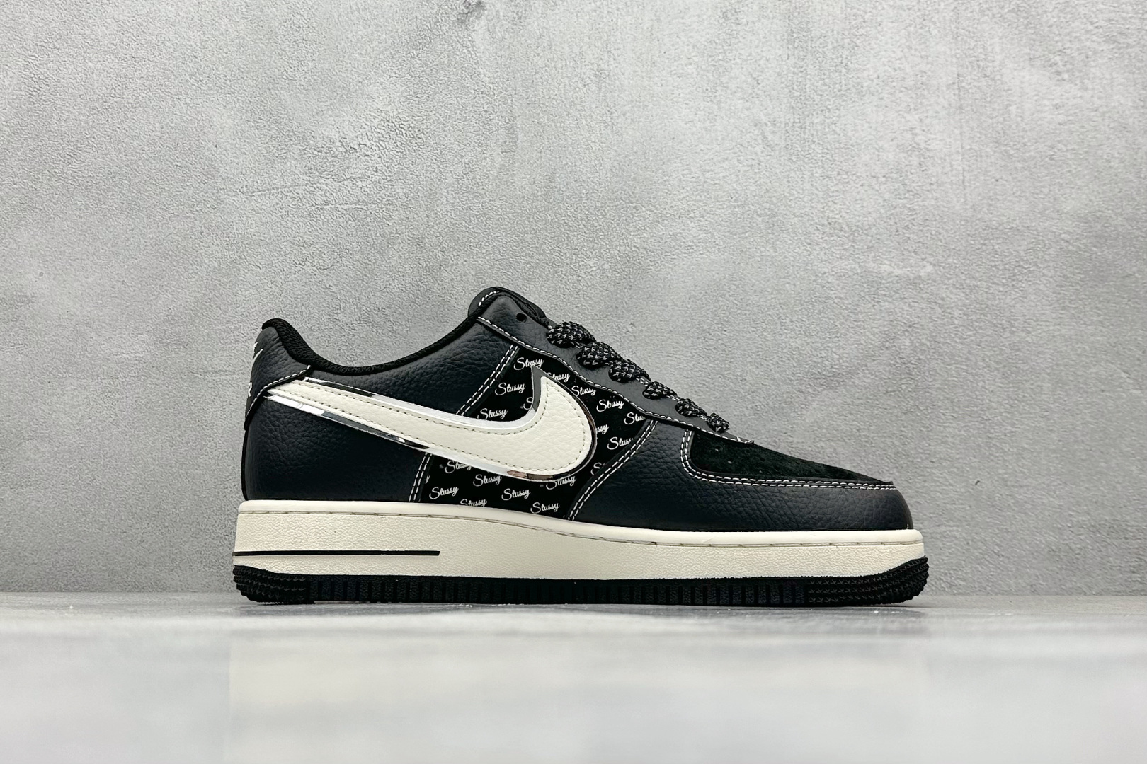 XC版 Nike Air Force 1 Low 07 x Stussy 黑米小钩  XZ6188-311