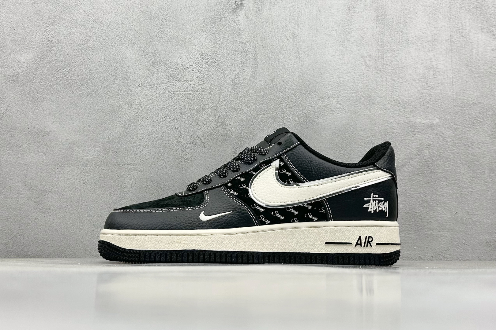 XC版 Nike Air Force 1 Low 07 x Stussy 黑米小钩  XZ6188-311