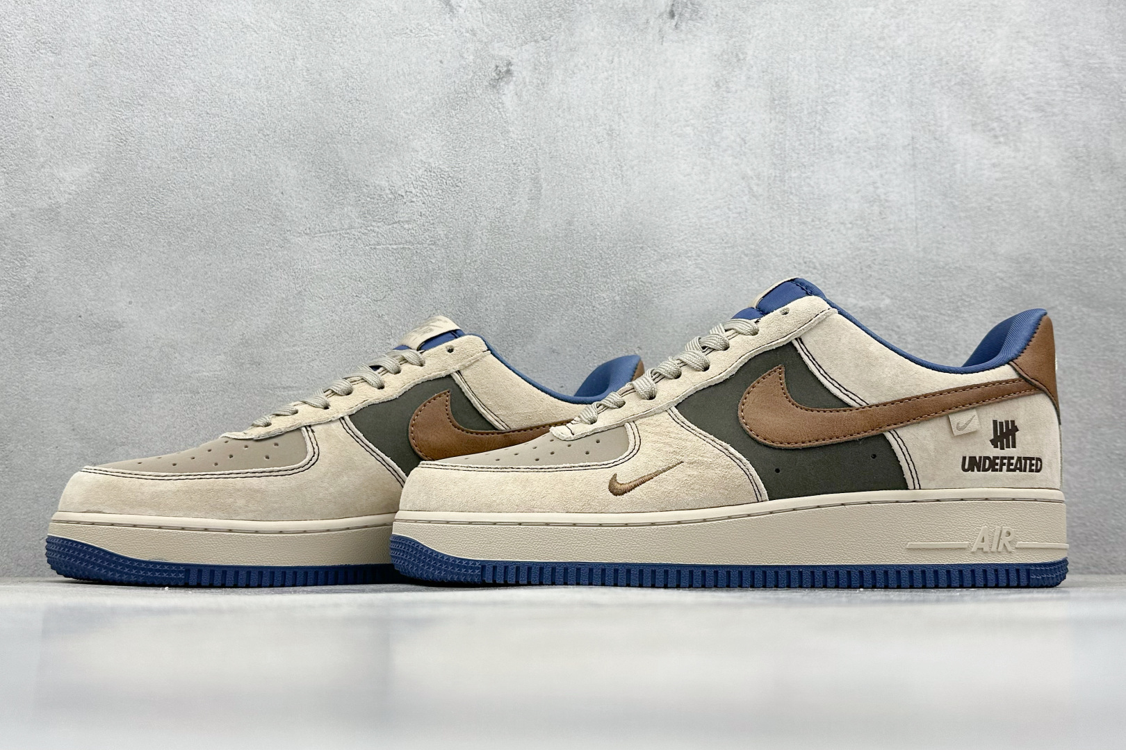 XC版 Nike Air Force 1 Low 07 x UNDEFEATED 灰棕小钩  KK1988-062