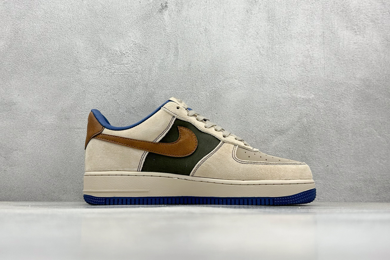 XC版 Nike Air Force 1 Low 07 x UNDEFEATED 灰棕小钩  KK1988-062