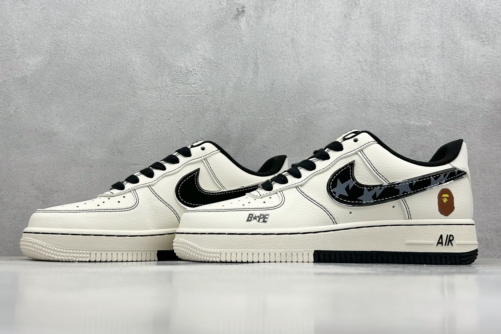 XC版 Nike Air Force 1 Low 07 x BAPE 白黑  XS1958-523