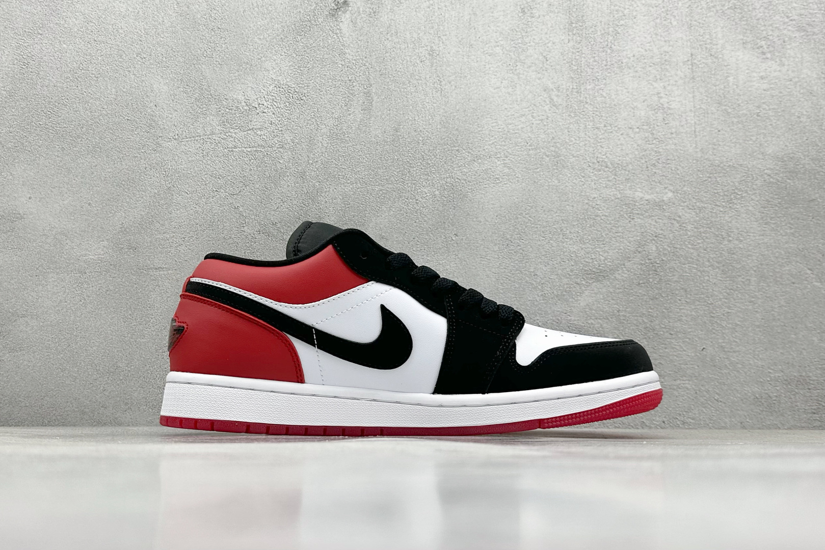 K版 Air Jordan 1 Retro Low ”White Black Gym Red” 黑红  IB8971-106