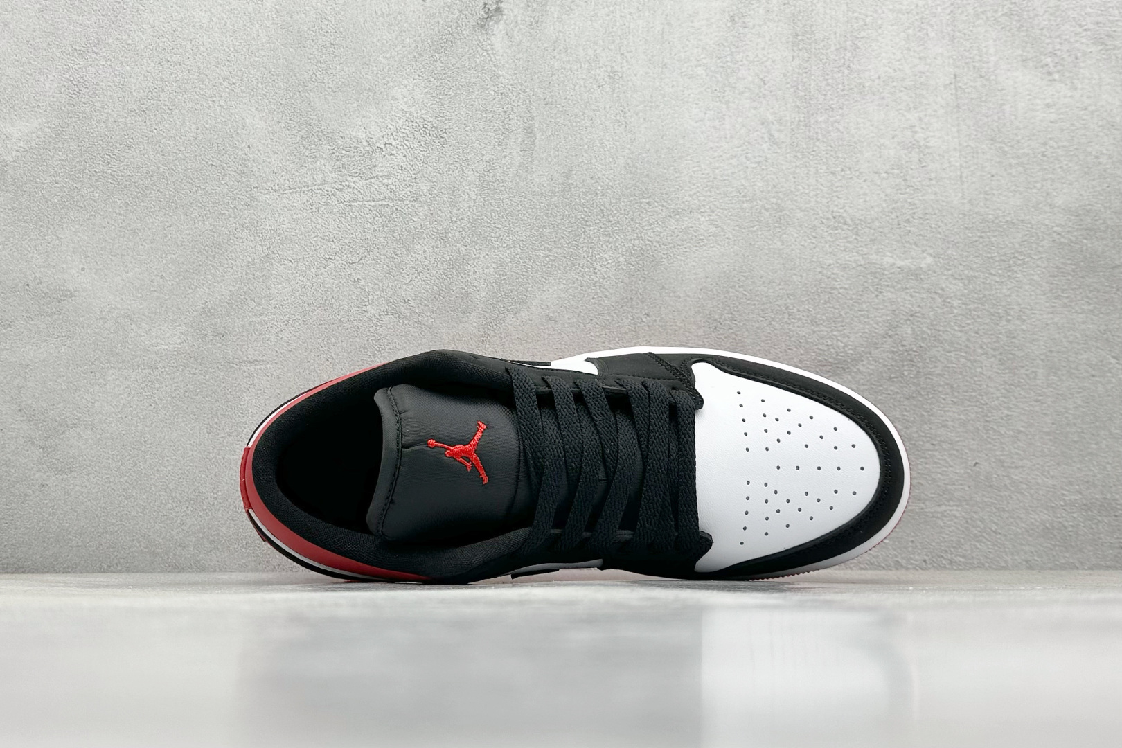 K版 Air Jordan 1 Retro Low ”White Black Gym Red” 黑红  IB8971-106