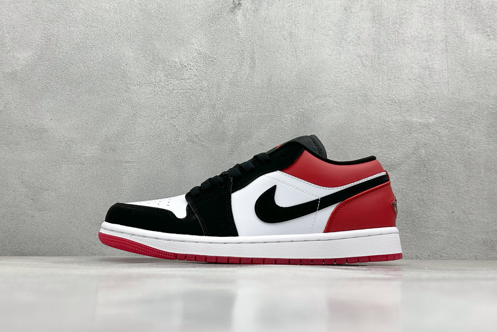 K版 Air Jordan 1 Retro Low ”White Black Gym Red” 黑红  IB8971-106