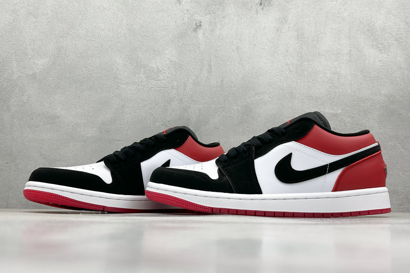 K版 Air Jordan 1 Retro Low ”White Black Gym Red” 黑红  IB8971-106
