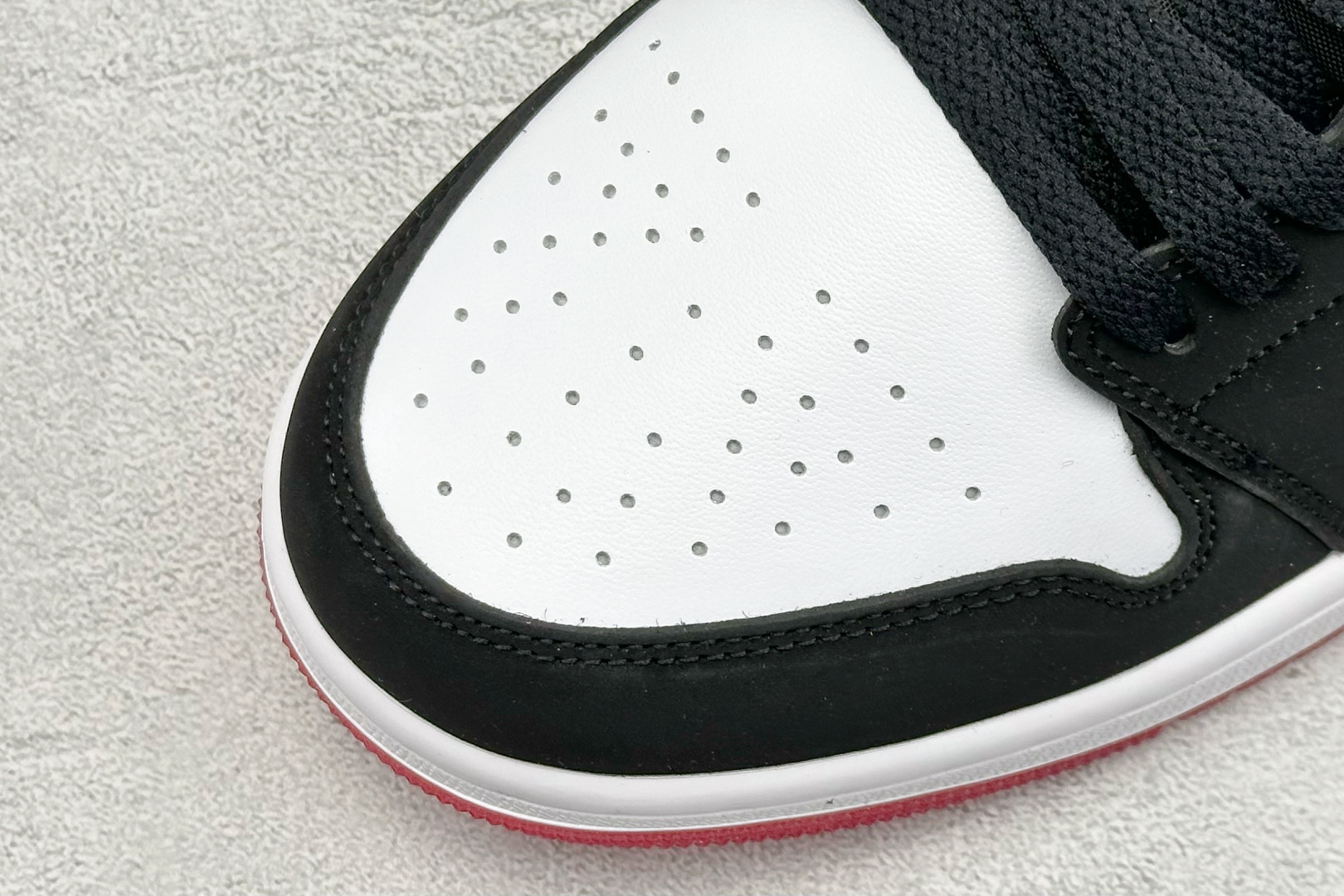 K版 Air Jordan 1 Retro Low ”White Black Gym Red” 黑红  IB8971-106