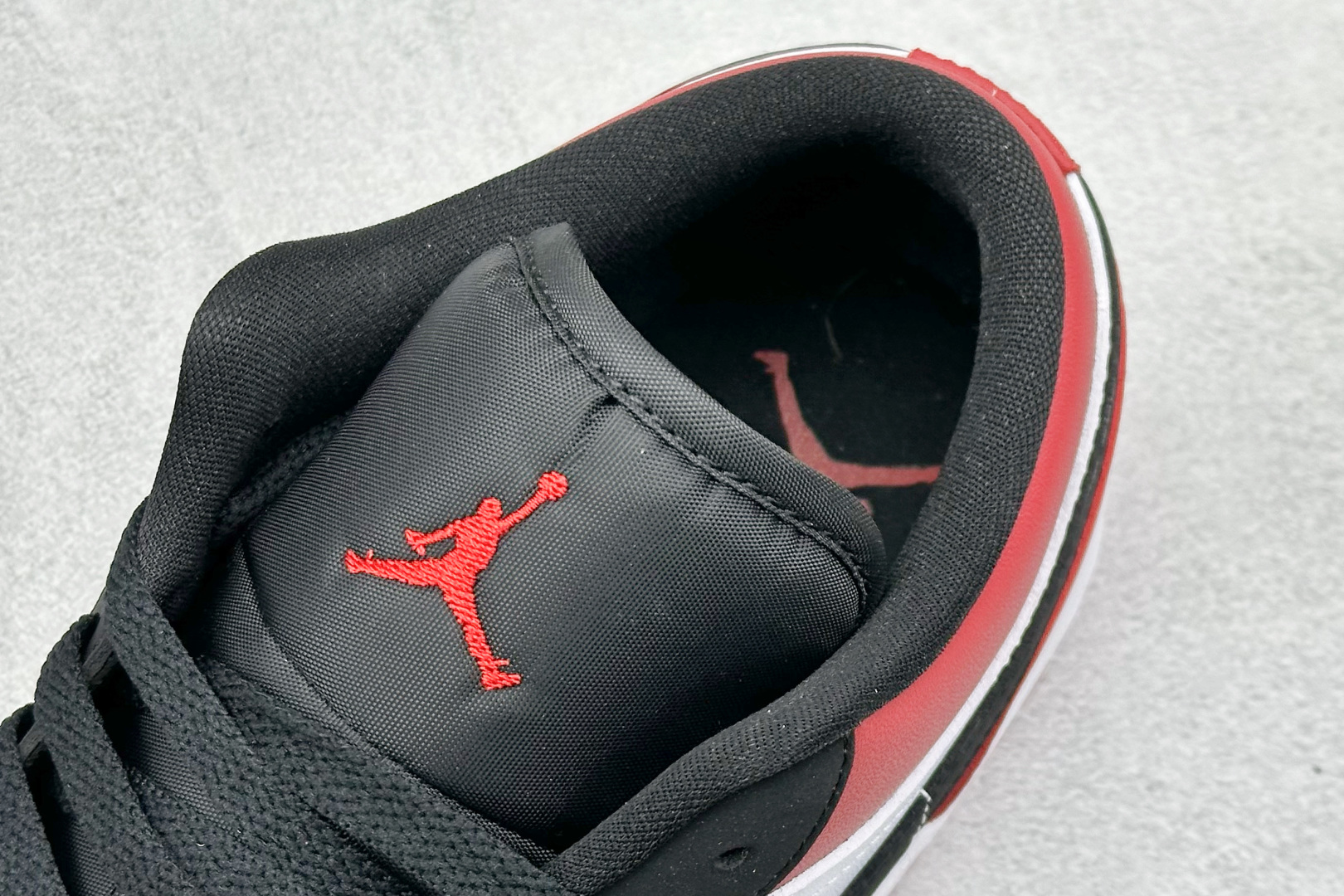 K版 Air Jordan 1 Retro Low ”White Black Gym Red” 黑红  IB8971-106
