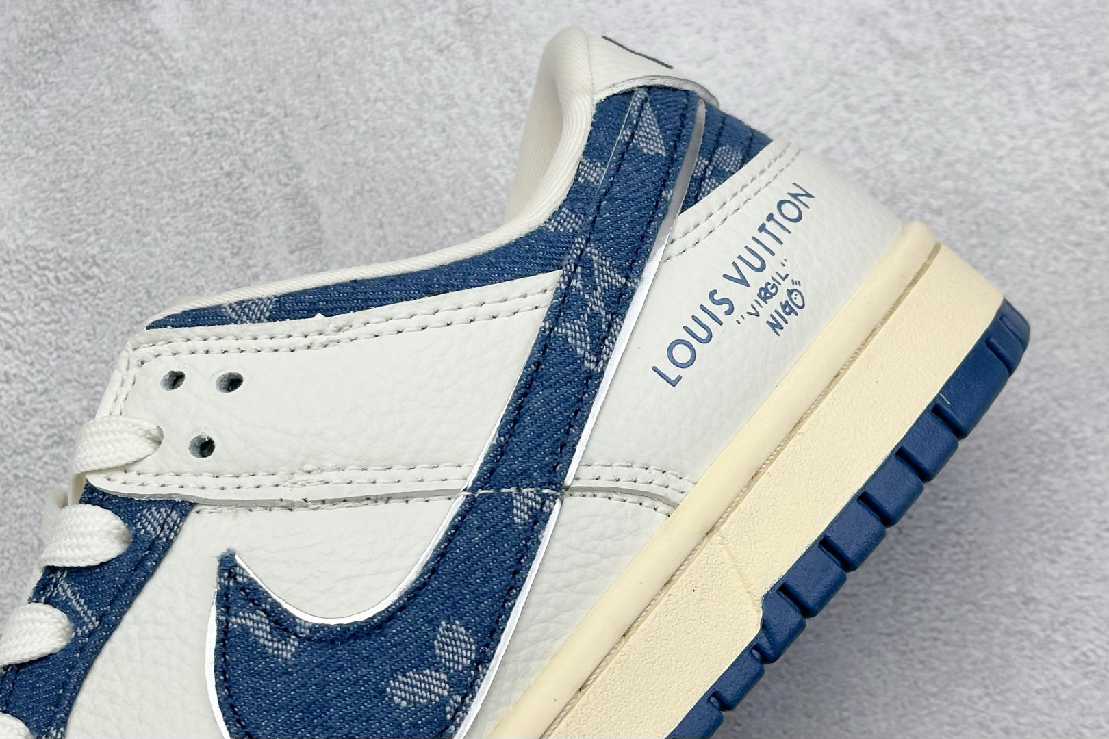  终端放店
XC版 Nk SB Dunk Low LV联名-米蓝牛仔勾 周年高端定制 低帮休闲板鞋
 #