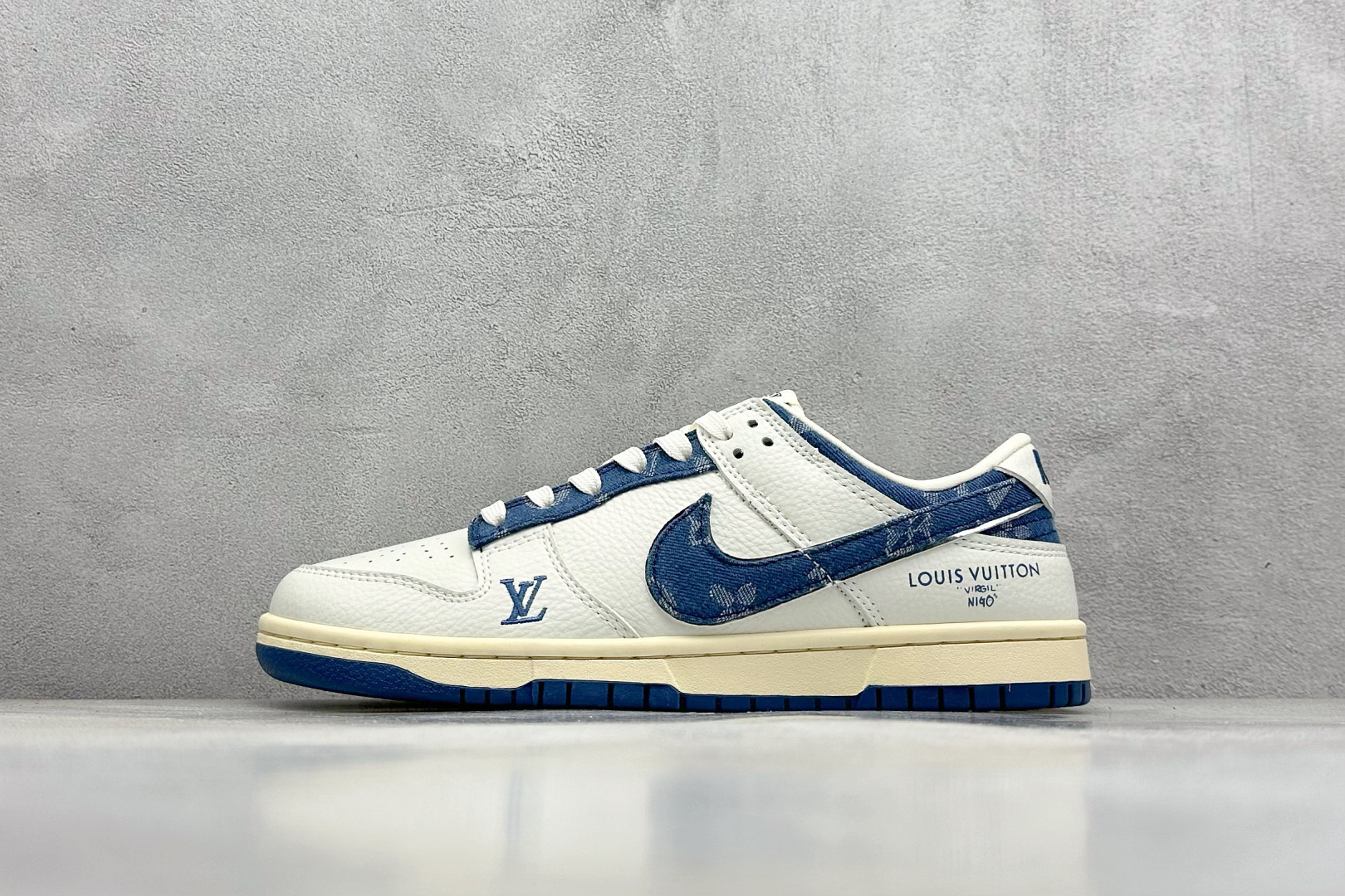  终端放店
XC版 Nk SB Dunk Low LV联名-米蓝牛仔勾 周年高端定制 低帮休闲板鞋
 #