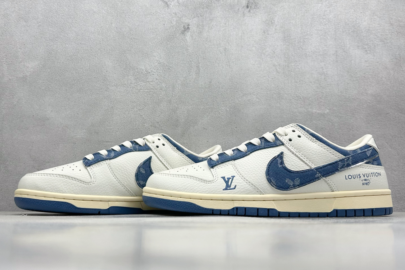  终端放店
XC版 Nk SB Dunk Low LV联名-米蓝牛仔勾 周年高端定制 低帮休闲板鞋
 #