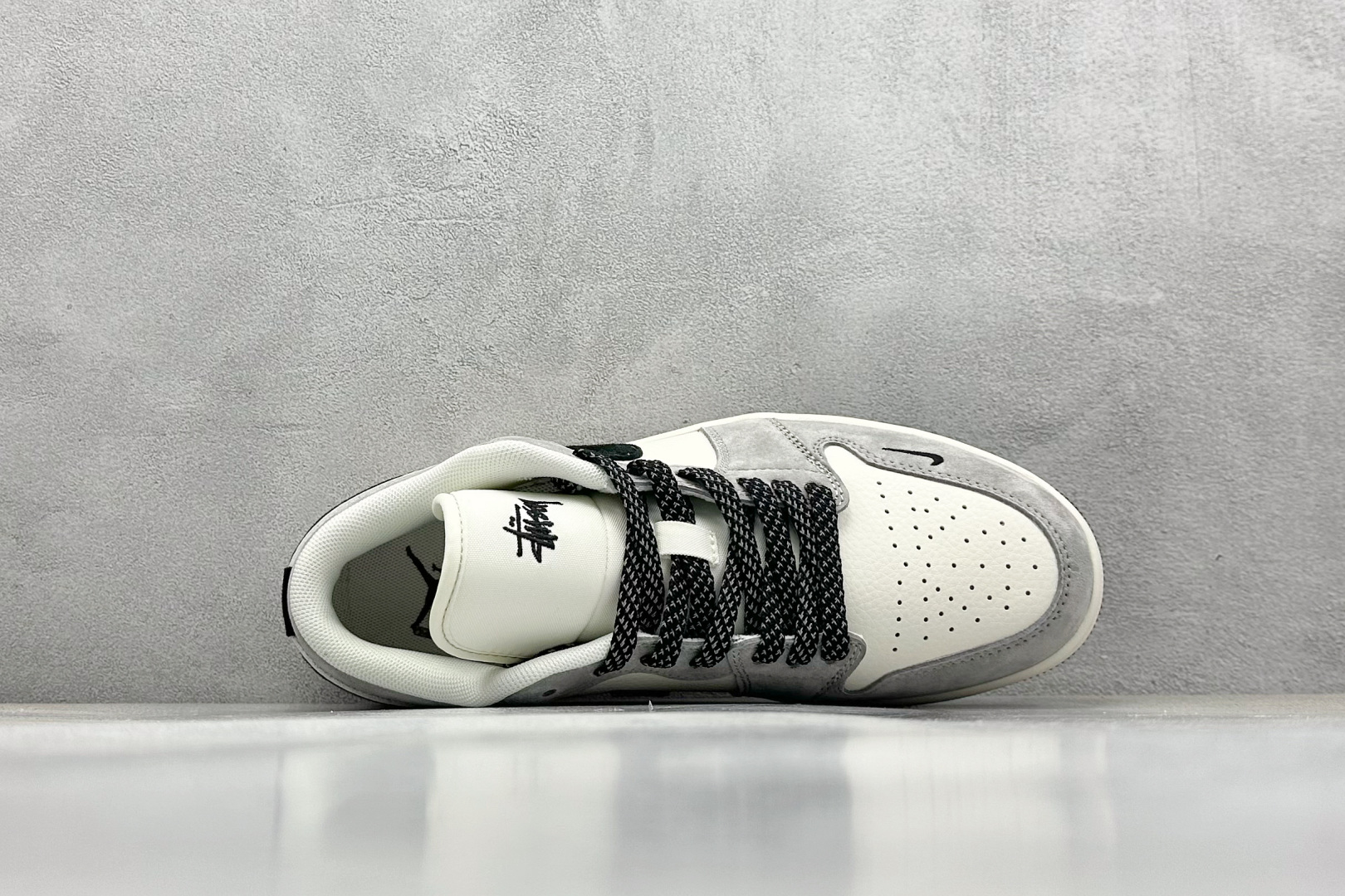 XC版 Air Jordan 1 Low AJ1 乔1 斯图西联名 黑勾 高端定制 低帮复古篮球鞋 XX3318-508