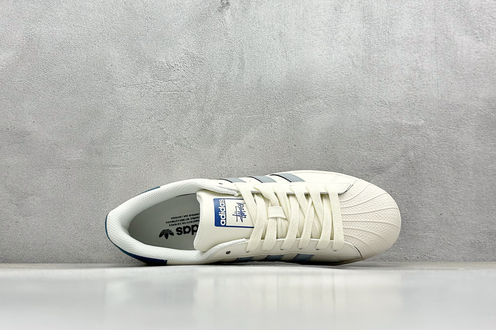 AD Originals Superstar x Stussy 黑8 白灰蓝 HD2202