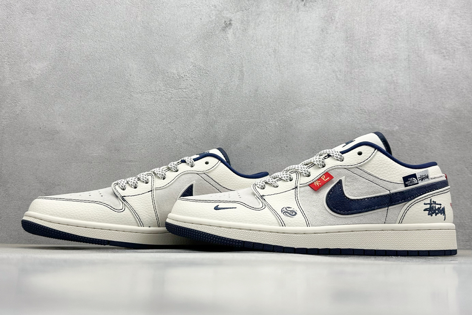 XC版 Air Jordan 1 Low AJ1 乔1 蛇年限定 蓝勾织布 高端定制 低帮复古篮球鞋 YX5066-316