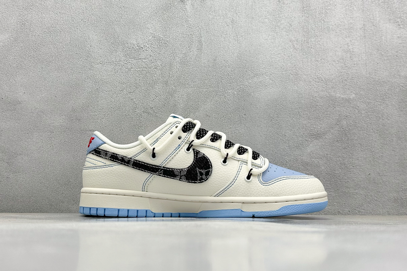 XC版 Nike SB Dunk Low Sup系列 绑带米兰灰勾 周年高端定制 低帮休闲板鞋 FC1688-219
