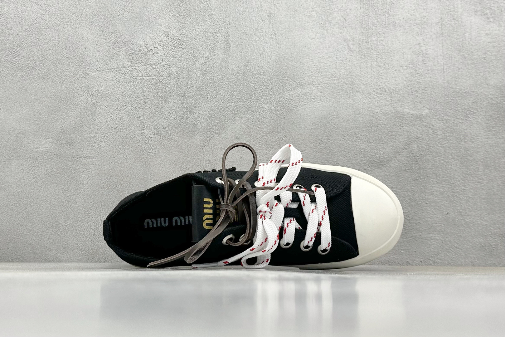 MiuMiu 缪缪 最新款 水洗 丹宁 牛仔布 帆布鞋 厚底 休闲 运动鞋