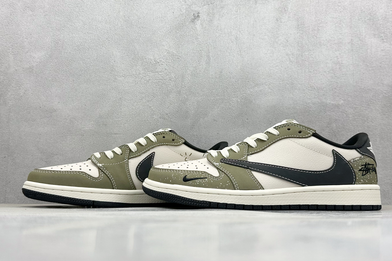 280 Travis Scott x Fragment Design x Air Jordan 1 Low OG SP AJ1 斯图西联名 深豆绿 低帮文化休闲板鞋 LD2025-018