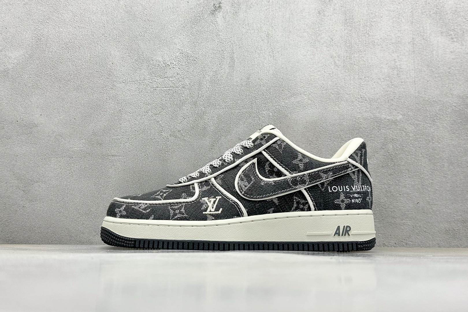 SC版 Nike Air Force 1 Low 07 x Louis Vuitton 深灰牛仔印花 SC9207-530
