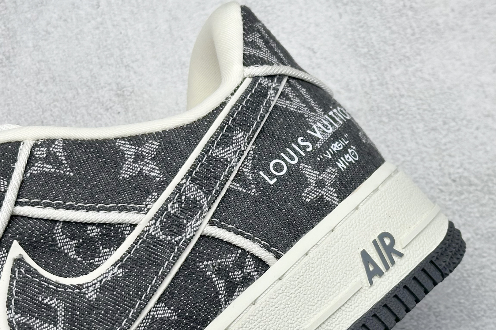 SC版 Nike Air Force 1 Low 07 x Louis Vuitton 深灰牛仔印花 SC9207-530