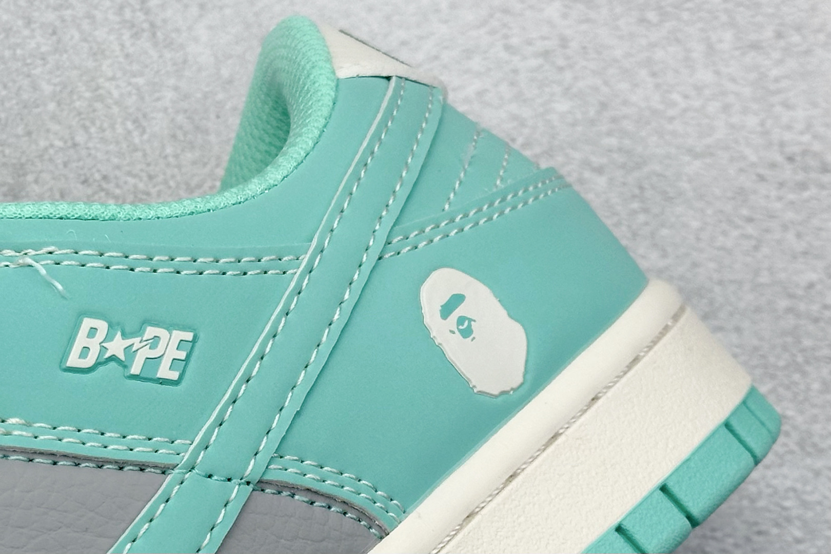 Nk SB Dunk Low BAPE联名-米灰靛青 周年高端定制 低帮休闲板鞋 BB8969-003