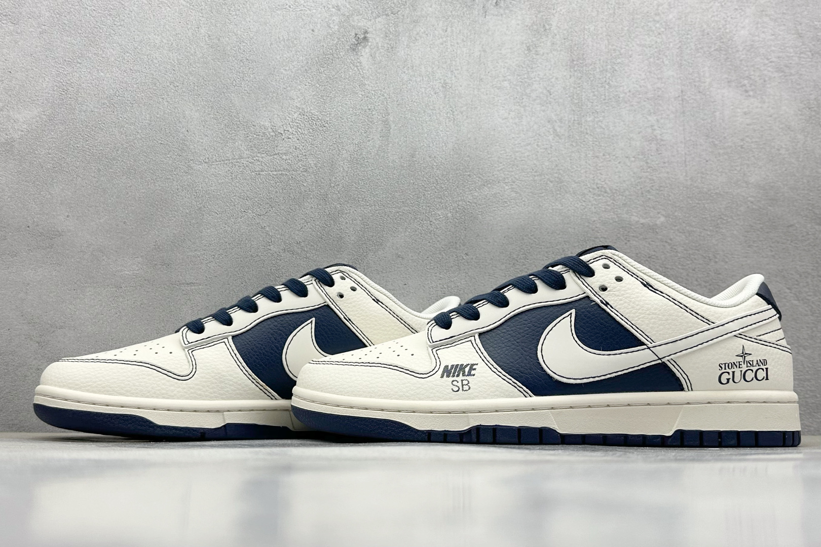 Nike SB Dunk Low 古驰联名 蓝白白勾 周年高端定制 低帮休闲板鞋 FC1688-227