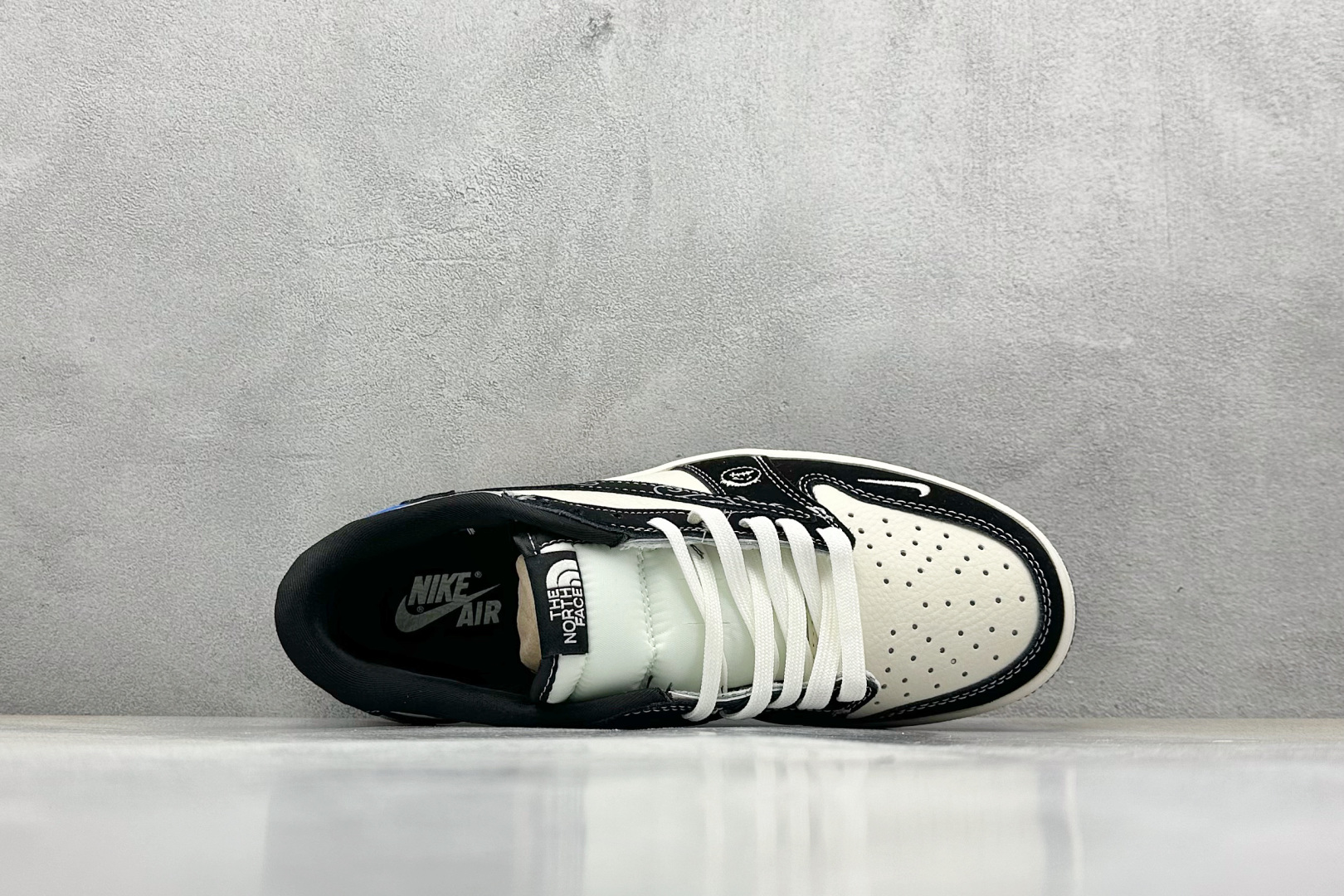Travis Scott x Fragment Design x Air Jordan 1 Low OG SP AJ1 北面联名 祥云蓝黑 低帮文化休闲板鞋 XS2024-052