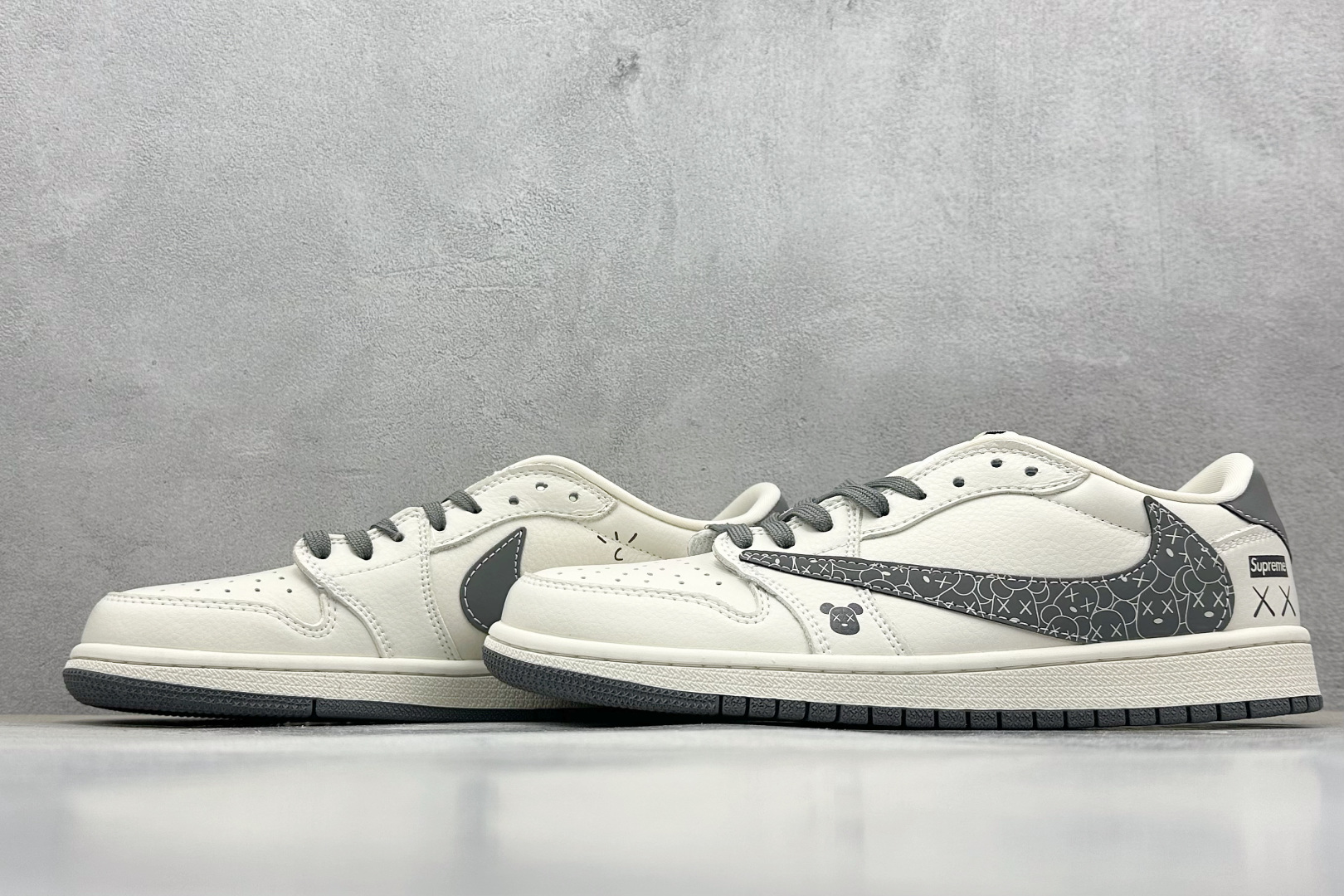 280 Travis Scott x Fragment Design x Air Jordan 1 Low OG SP AJ1 Supreme联名 涂鸦暴力熊 低帮文化休闲板鞋 XS2024-035