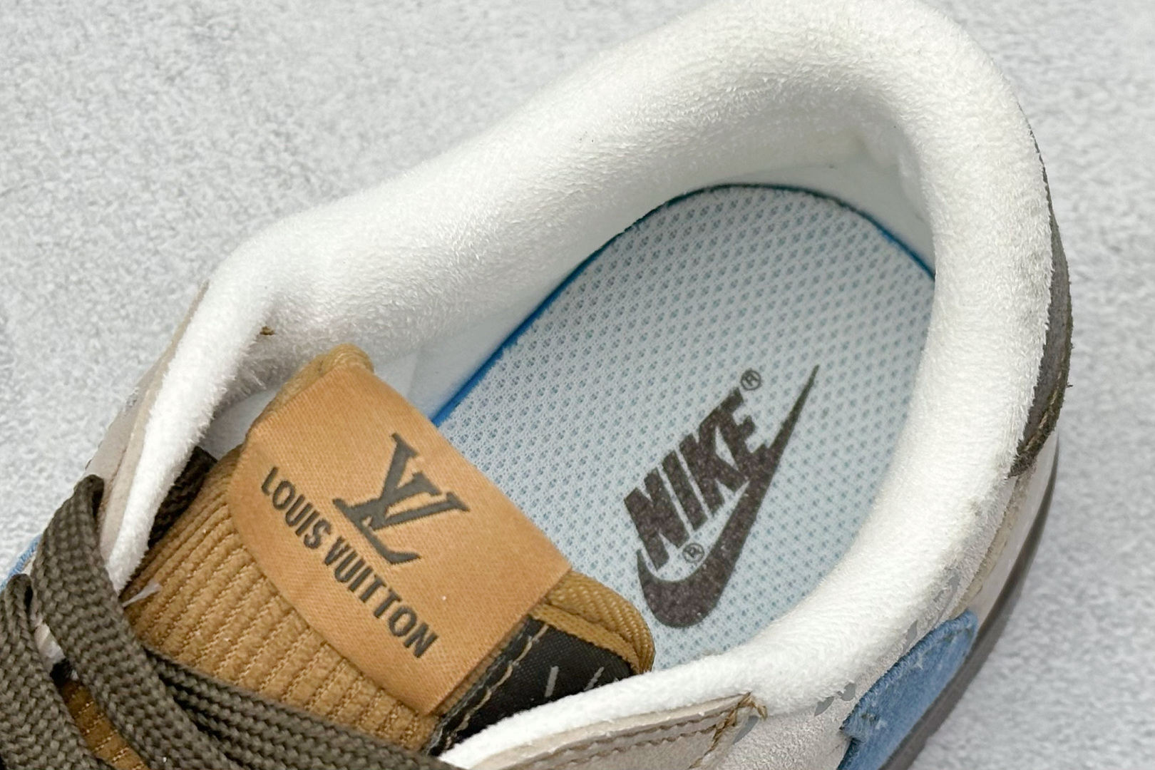 280 SC版 Travis Scott x Fragment Design x Air Jordan 1 Low OG SP AJ1 LV联名 蓝灰棕 低帮文化休闲板鞋 CH6336-022
