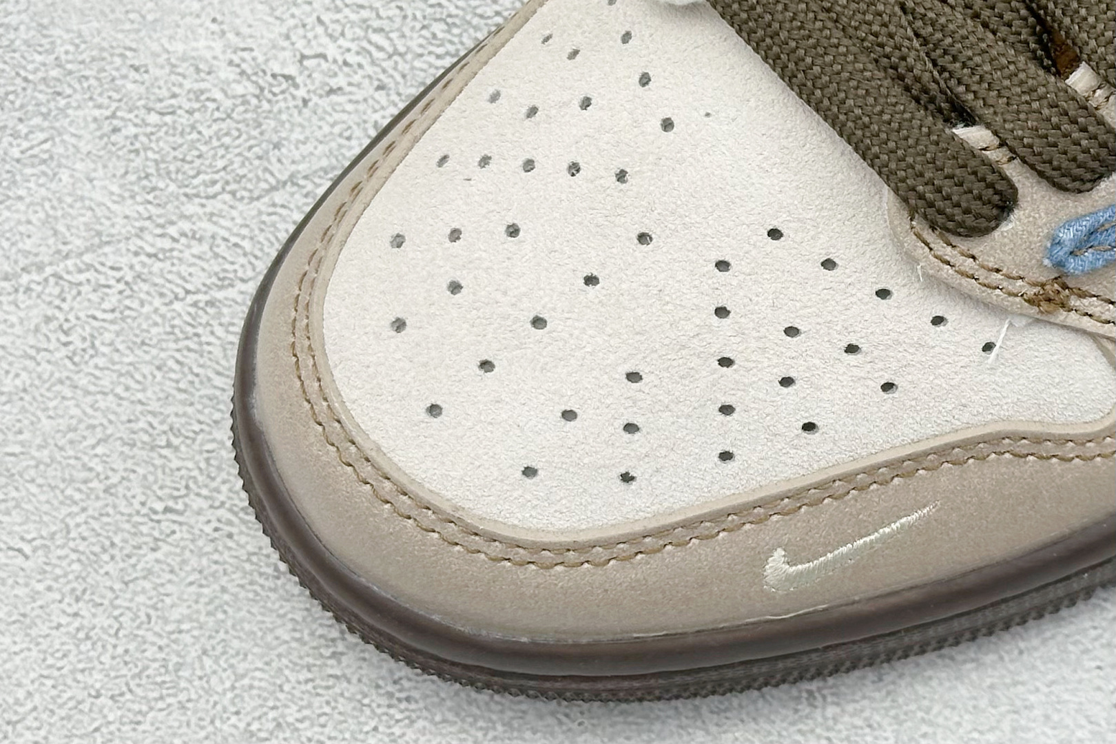 280 SC版 Travis Scott x Fragment Design x Air Jordan 1 Low OG SP AJ1 LV联名 蓝灰棕 低帮文化休闲板鞋 CH6336-022