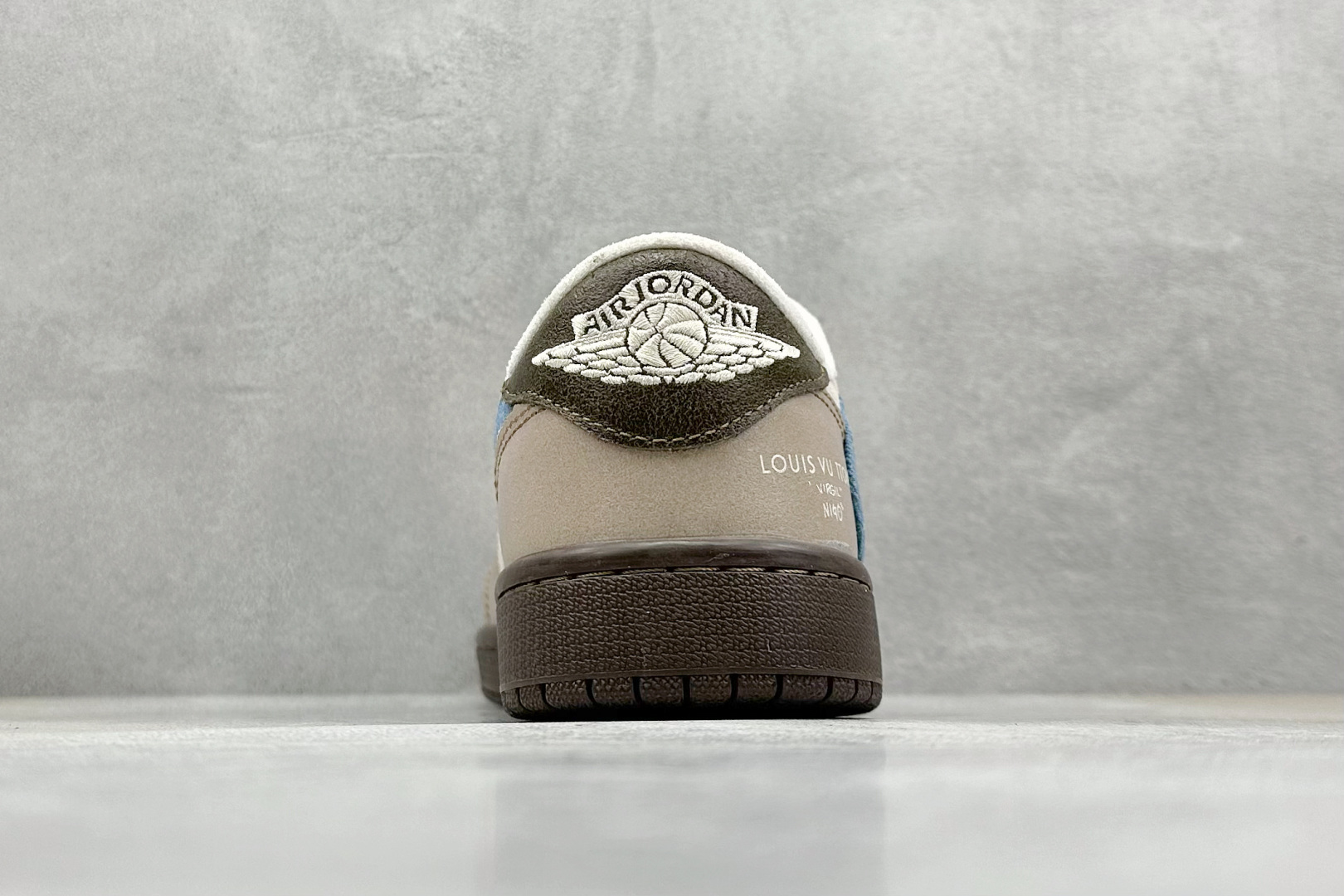 280 SC版 Travis Scott x Fragment Design x Air Jordan 1 Low OG SP AJ1 LV联名 蓝灰棕 低帮文化休闲板鞋 CH6336-022