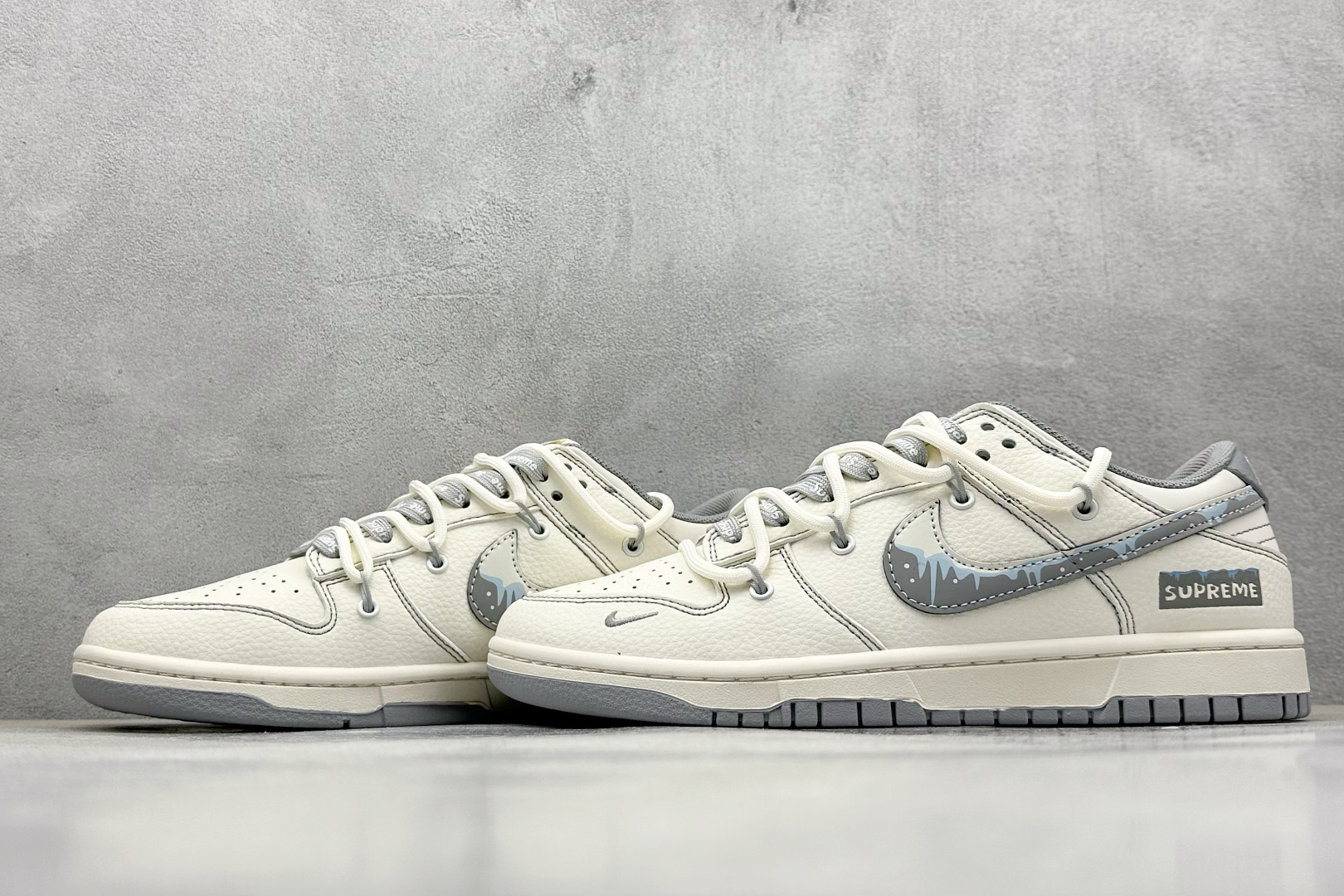 Nike SB Dunk Low Sup系列 绑带米白涂鸦勾 周年高端定制 低帮休闲板鞋 DM6868-080