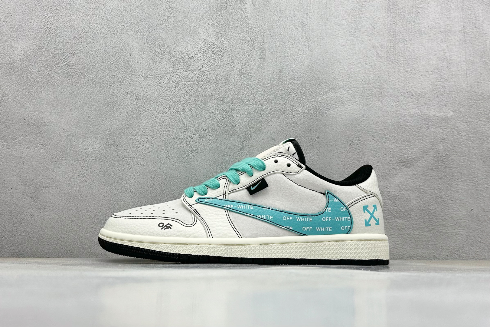 SC版 Air Jordan 1 Low AJ1 乔1 OFF联名-青灰 低帮复古文化休闲板鞋 XZ5749-005