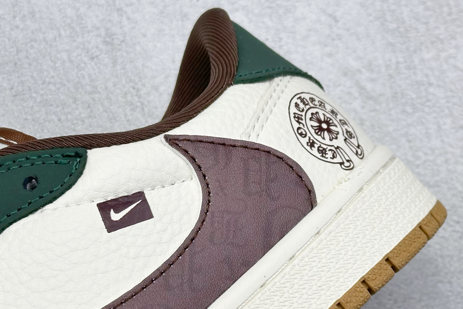 Travis Scott x Fragment Design x Air Jordan 1 Low OG SP AJ1 克罗心联名 绿花生胶 低帮文化休闲板鞋 XS2024-044