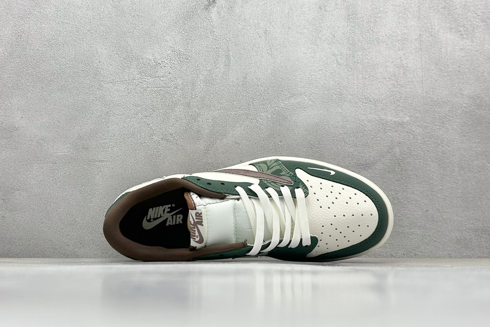 Travis Scott x Fragment Design x Air Jordan 1 Low OG SP AJ1 克罗心联名 绿花生胶 低帮文化休闲板鞋 XS2024-044