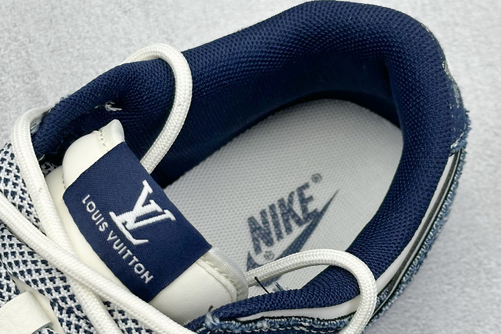 Nike SB Dunk Low LV联名 绑带蓝白牛仔蓝勾 周年高端定制 低帮休闲板鞋 YX5066-321