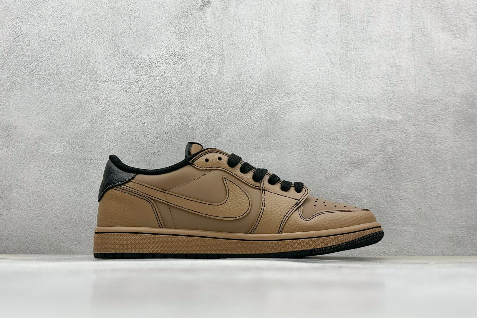 SC版 Air Jordan 1 Low AJ1 乔1 北面联名 黑棕 高端定制 低帮复古篮球鞋 XZ5749-011