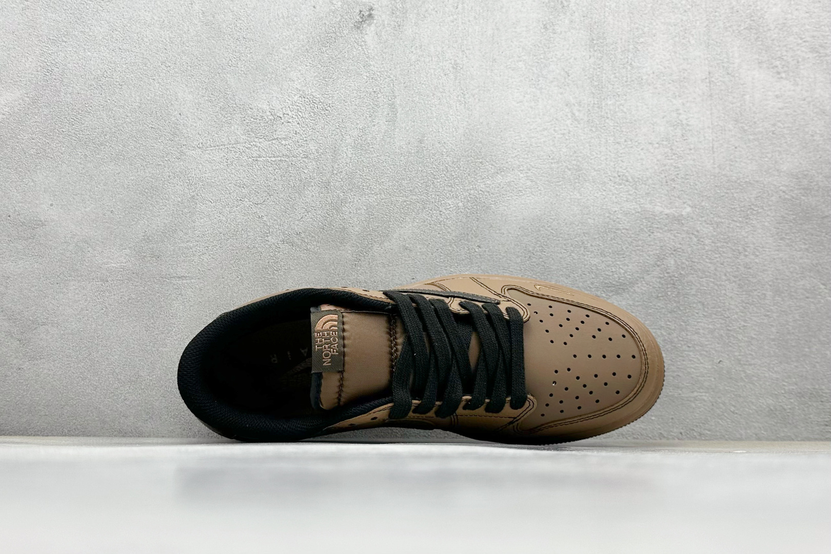 SC版 Air Jordan 1 Low AJ1 乔1 北面联名 黑棕 高端定制 低帮复古篮球鞋 XZ5749-011