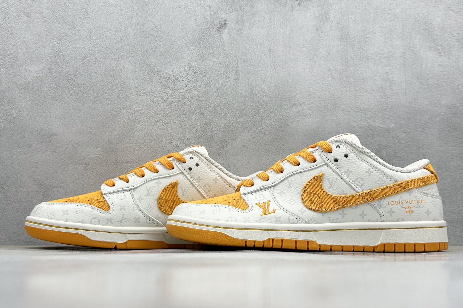 SC版 Nike SB Dunk Low LV联名 米黄牛仔 周年高端定制 低帮休闲板鞋 SC9772-803