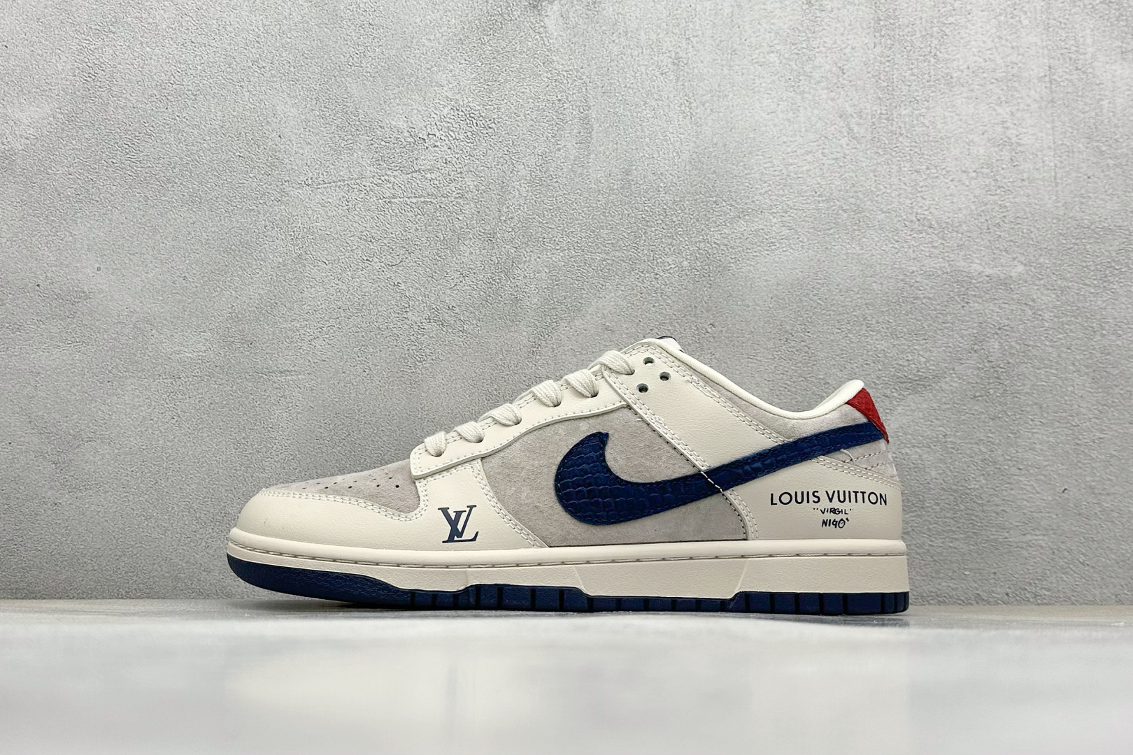 Nike SB Dunk Low LV联名 蓝蛇鳞勾 周年高端定制 低帮休闲板鞋 XX3168-122