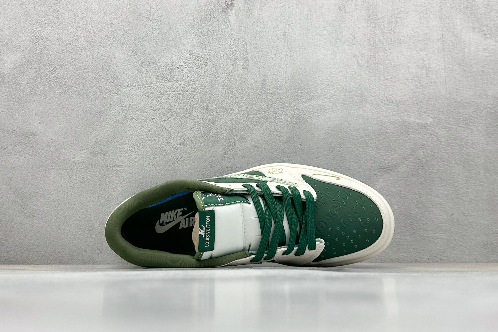 Travis Scott x Fragment Design x Air Jordan 1 Low OG SP AJ1 LV联名 绿花勾 低帮文化休闲板鞋 XS2024-061