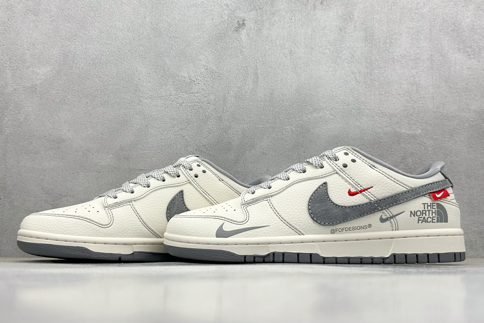 280 Nike SB Dunk Low 北面联名 米白灰勾 周年高端定制 低帮休闲板鞋 YX5066-340