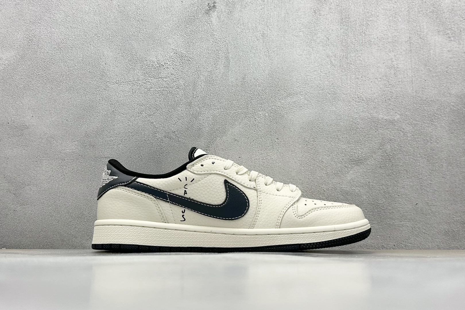 280 Travis Scott x Fragment Design x Air Jordan 1 Low OG SP AJ1 暴力熊联名 米黑小乱勾 低帮文化休闲板鞋 LD2025-011