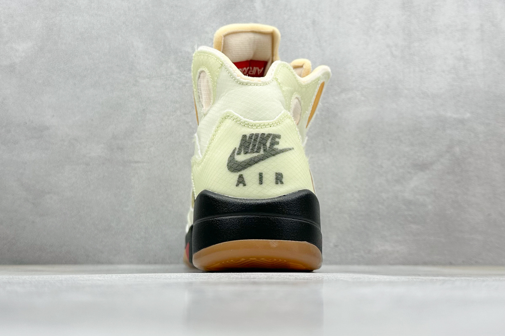 KW版 Off-White x Air Jordan Retro AJ5 OW联名奶黄蝉翼 DH8565-100