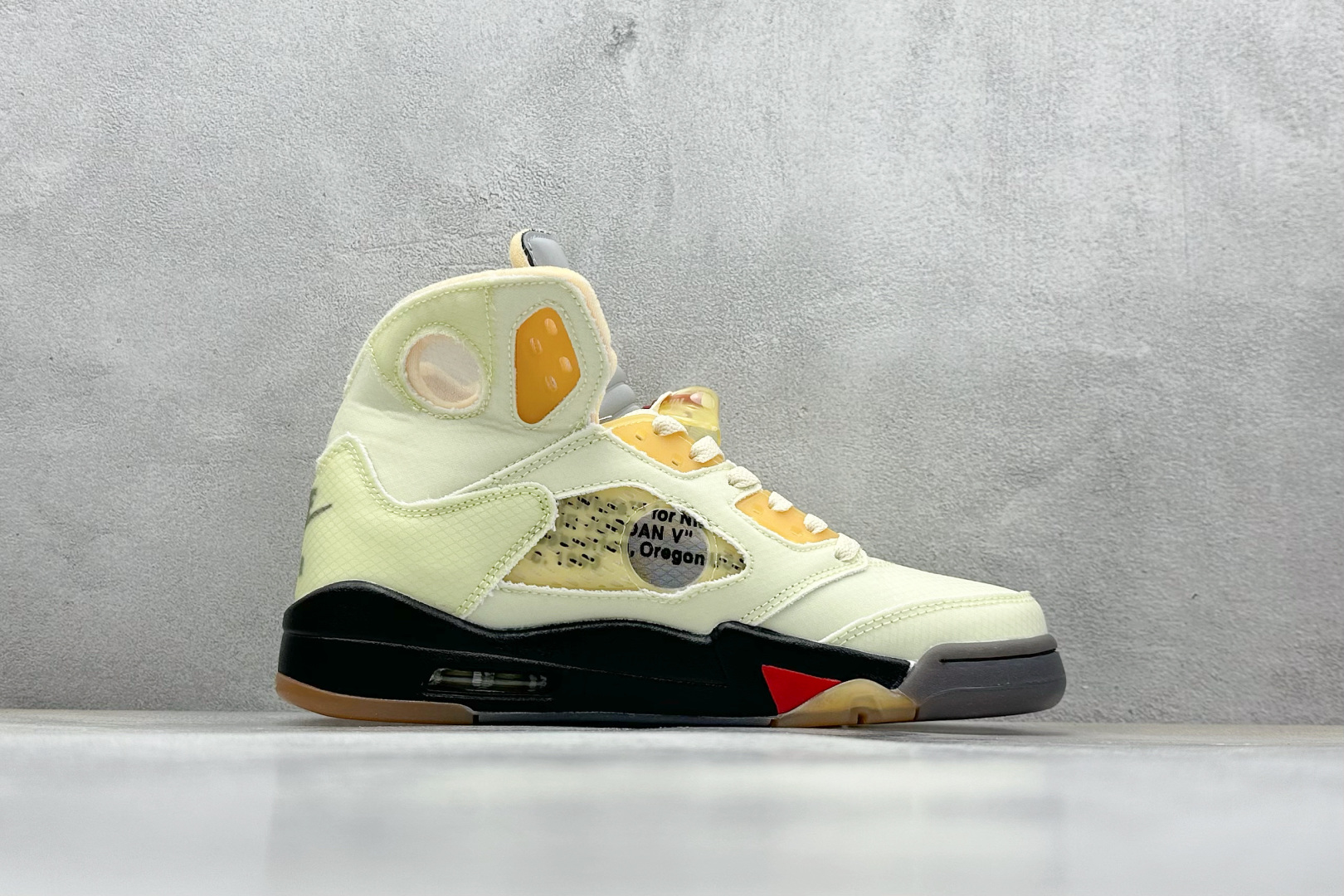 KW版 Off-White x Air Jordan Retro AJ5 OW联名奶黄蝉翼 DH8565-100