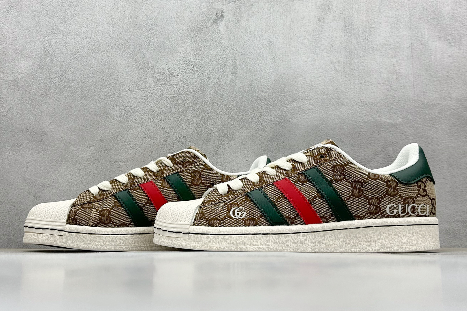 AD Originals Superstar x GUCCI 棕白绿 SD6807