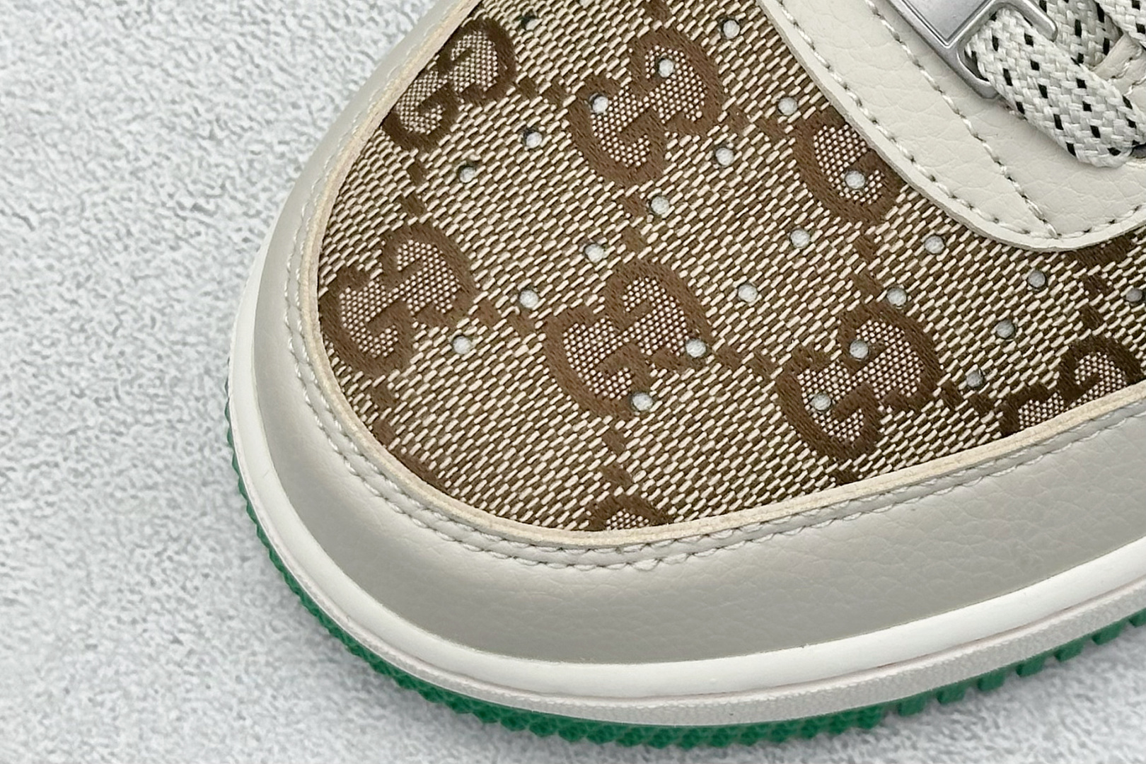 SC版 Nike Air Force 1'07 Low 古驰联名 灰棕小绿勾 空军一号低帮休闲板鞋 LW9279-003