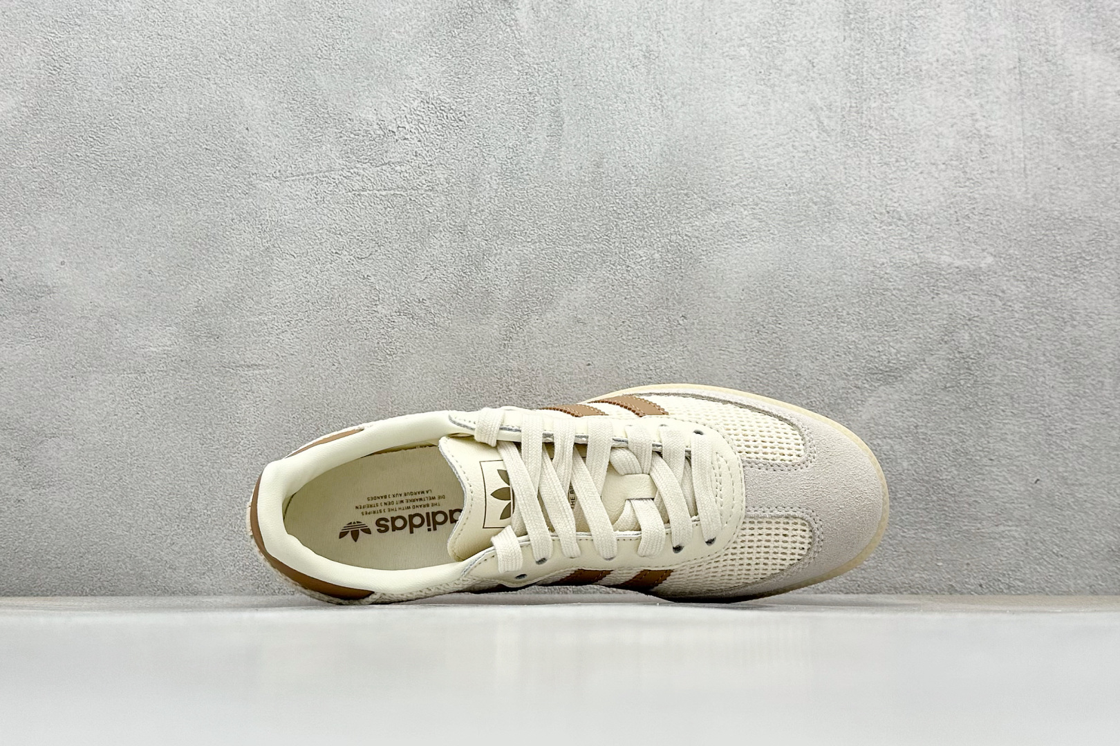 RS版 Adidas Originals Samba OG桑巴舞百搭低帮休闲运动板鞋HY“编织米黄棕” JI3185