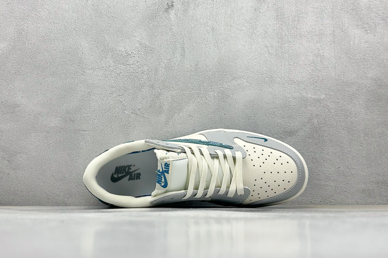 280 Travis Scott x Fragment Design x Air Jordan 1 Low OG SP AJ1 北面联名 青方格勾 低帮文化休闲板鞋 LD2025-026