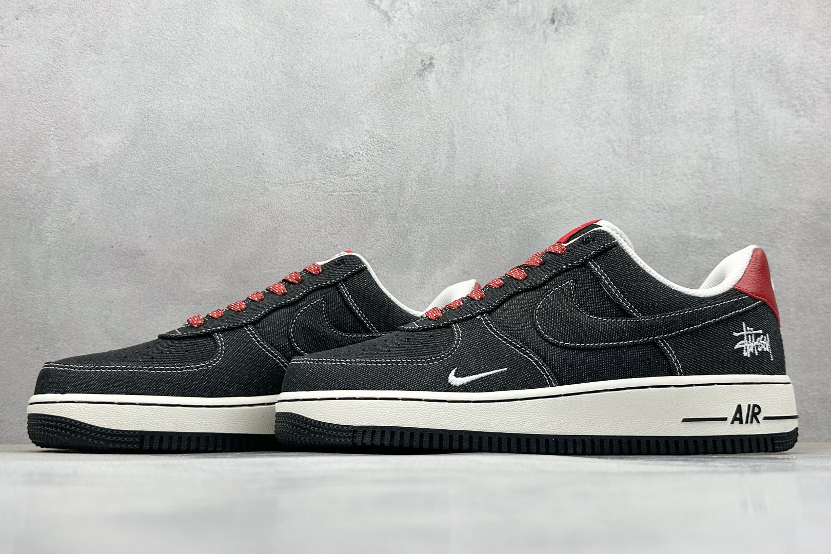 260 SC版 Nike Air Force 1'07 Low 斯图西联名 深灰织布 空军一号低帮休闲板鞋 LW9279-002